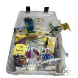 Large Plano plastic case with assorted flashers,