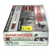Box of .270 WIN 130-grain Winchester Power Point