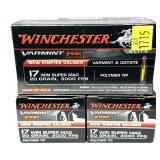 x3- Boxes of .17 WIN Super Mag. 20-grain