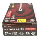 Box of .40 S&W 205-grain Federal Synthetic Jacket