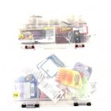 Lot: 2 Plastic tackle cases with assorted Bait,