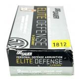 Box of 9mm Luger 124-grain JHP SIG Sauer Elite