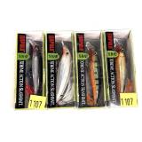 Lot: 4 new Rapala X-Rap Lures in boxes