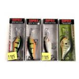Lot: 4 New Rapala Lures in boxes - 3 Deep Runner