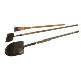Lot: wooden handled garden tools- Shovel, Spade