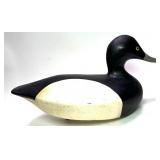 Skip Simmons Bluebill wooden carved duck decoy,
