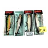 Lot: 4 New Rapala Lures in boxes