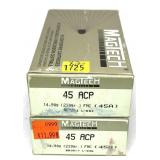 x2- Boxes of .45 ACP 230-grain Magtech FMC