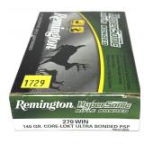 .270 WIN 140-grain Remington Core-Lokt Ultra