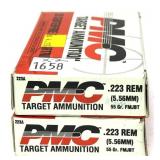 x2 Boxes of .223 REM. 55- Grain FMJ BT PMC- x2