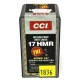 Box of .17 HMR CCI HP cartridges, 50 Rds.