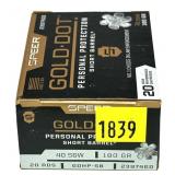 Box of .40 S&W 180-grain Gold-Dot Personal
