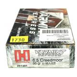 Box of 6.5 Creedmoor 95-grain V-Max Varmint