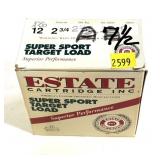 Box Estate 12 Ga. shells, 25 Rds.