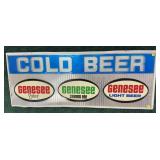 Genesee Beer sign, 18.5" x 47" L.