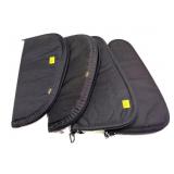 Lot: 4 black soft pistol cases - 12" & 13"