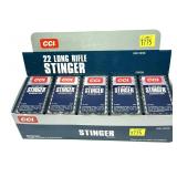 500 Rounds of CCI .22 LR Stinger cartridges,