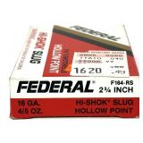 Box of 16Ga. 2.75" Federal HP slugs- 5Rds.