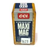 Box of .22 Mag. HP CCI Maxi Mag cartridges - 50