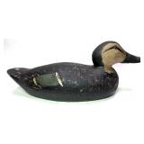 Primitive wooden carved duck decoy