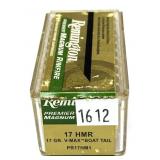 Box of .17 HMR V-Max Boat Tail Remington
