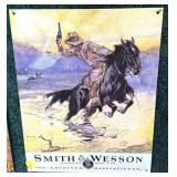 Smith & Wesson Tin Sign, 16" x 12.5"