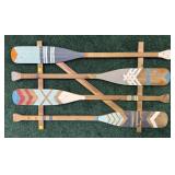 Wooden painted Oar wall decor