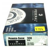 Box of .308 WIN 150-grain Core-Lokt SP Remington