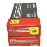 x2- Boxes of 6.5 Creedmoor 129-grain SP Aguila