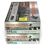 x2- Boxes of .243 WIN 100-grain Winchester