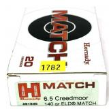 Box of 6.5 Creedmoor 140-grain ELD Match Hornady