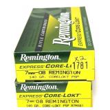 x2- Boxes of 7mm-08 REM 140-grain PSP Remington