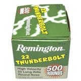 Box of .22 LR round n9ose Remington 22 Thunderbolt