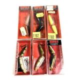 Lot: 6 Rapala Jointed Lures, new in boxes