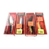Lot: 4 Rapala Jointed lures, new in boxes
