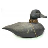 Primitive wooden carved duck decoy