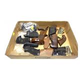 Lot, assorted wooden and rubber grips including