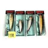 Lot: 4 New Rapala Lures in boxes