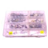 Lot, plastic tackle case with assorted spoons