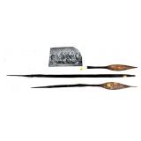 Lot: 2 African Zulu Tribe handmade spears, with