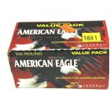 Box of .40 S&W 180-grain FMJ Federal cartridges,
