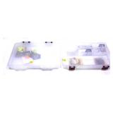Lot: 2 Plastic tackle cases with assorted lures
