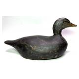 Primitive wooden carved duck decoy