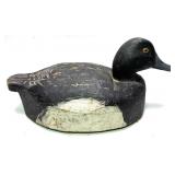 Bluebill wooden carved duck decoy