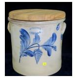 J. Fisher & Co., Lyons NY #5 stoneware crock