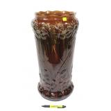 Majolica-type umbrella stand, 21 1/2" H