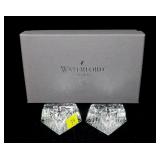 Pair of Waterford crystal place card holders with