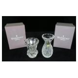 2- Waterford Society crystal posy vases with