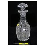 Waterford crystal decanter with stopper, 13" H