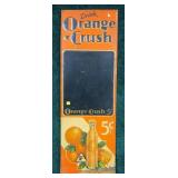 Orange Crush metal advertising sign, 39" x 13 1/4"